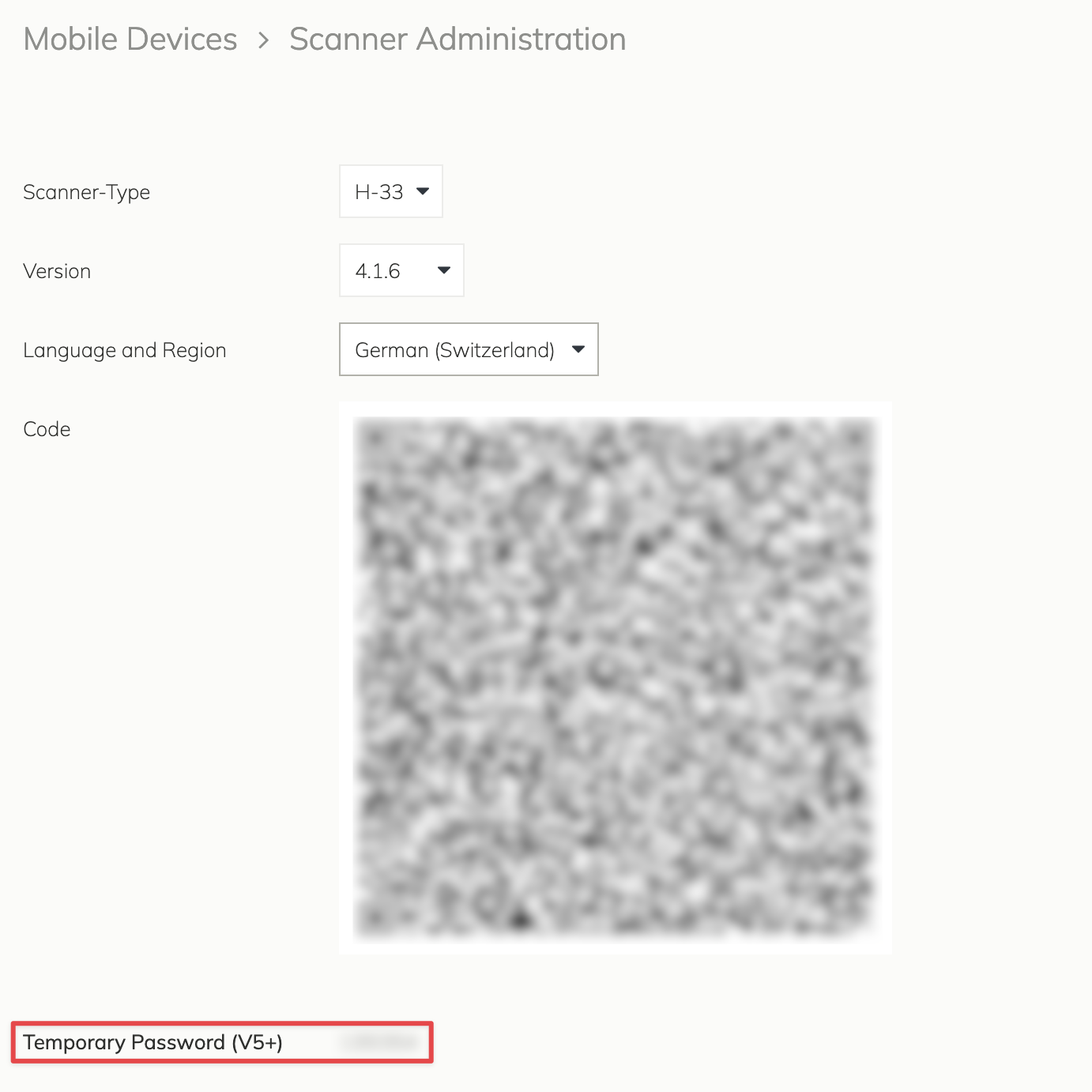 Screenshot Scanner Administration